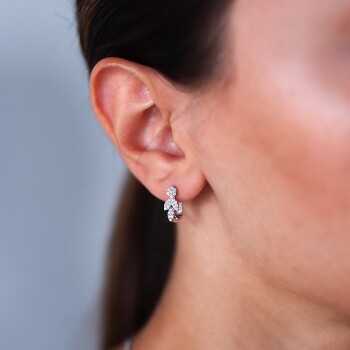 Damla Taşlı Yaprak Set - 3