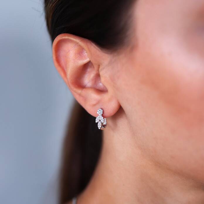 Damla Taşlı Yaprak Set - 3