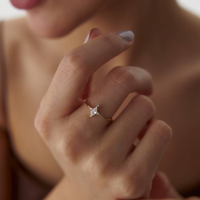 Damla Taşlı Yüzük - 1