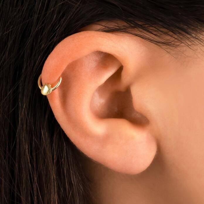 Deniz Kabuğu Motifli Helix Piercing - 2