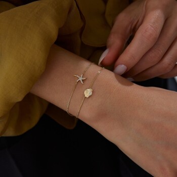 Deniz Yıldızı ve İstiridye İkili Bileklik - Rayna