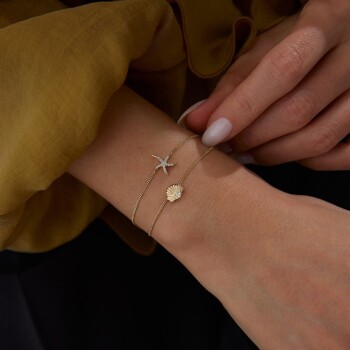 Deniz Yıldızı ve İstiridye İkili Bileklik - Rayna (1)