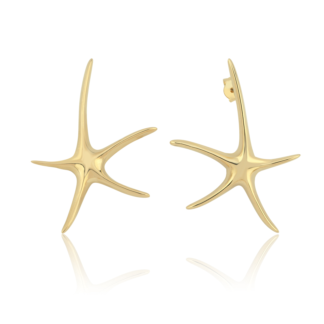 Deniz Yıldızı Vidalı Küpe - 1