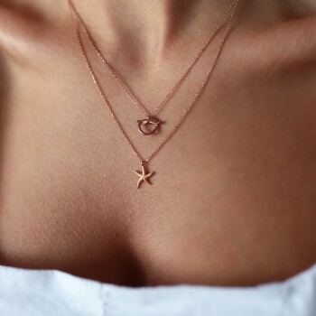 Deniz Yıldızlı ve Düğümlü Kolye - Rayna