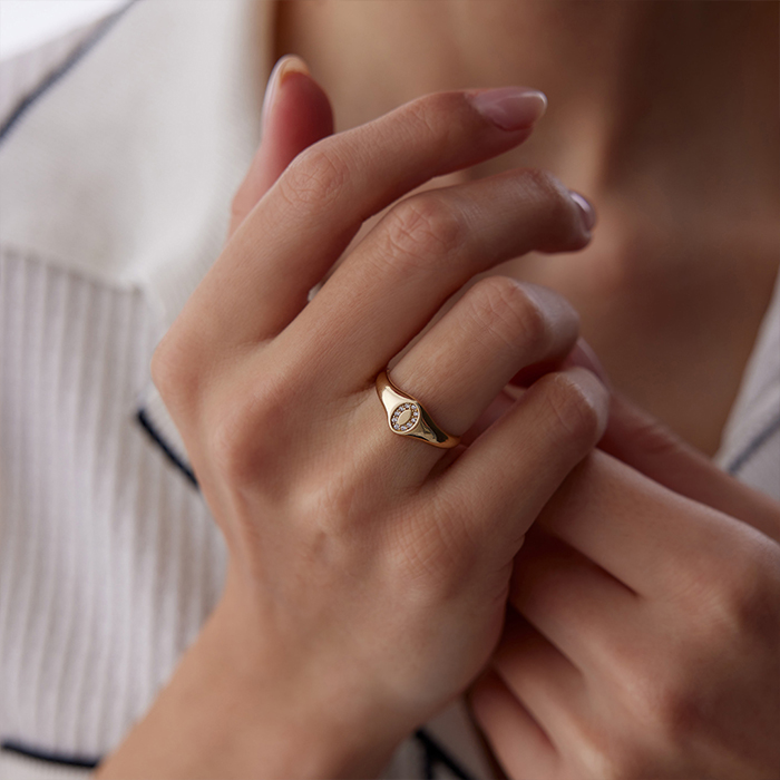 Dik Elips Yüzük - Alen