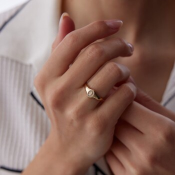 Dik Elips Yüzük - Alen