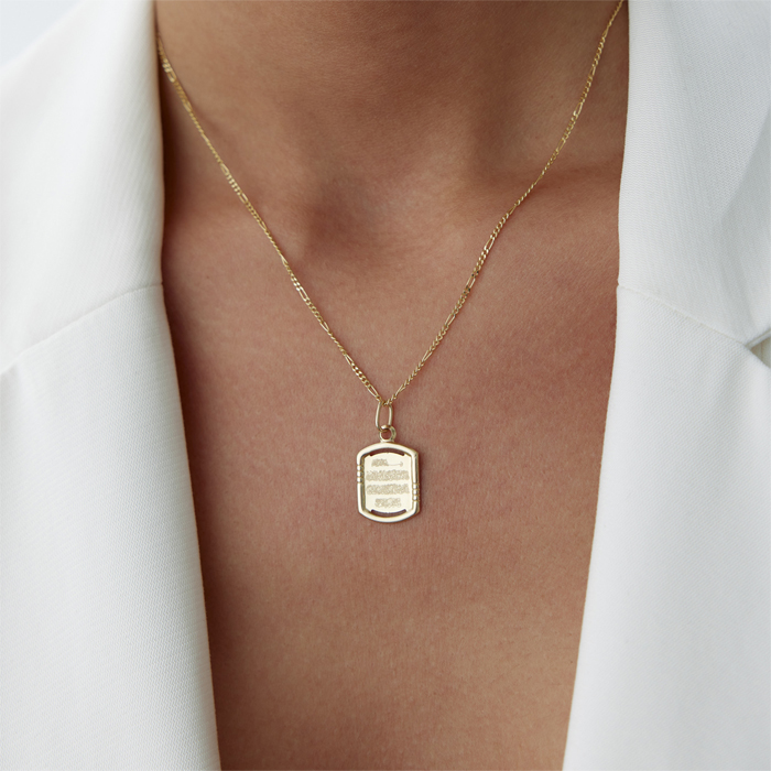 Dikdörgen Plaka Dua Kolye - Koçak (1)