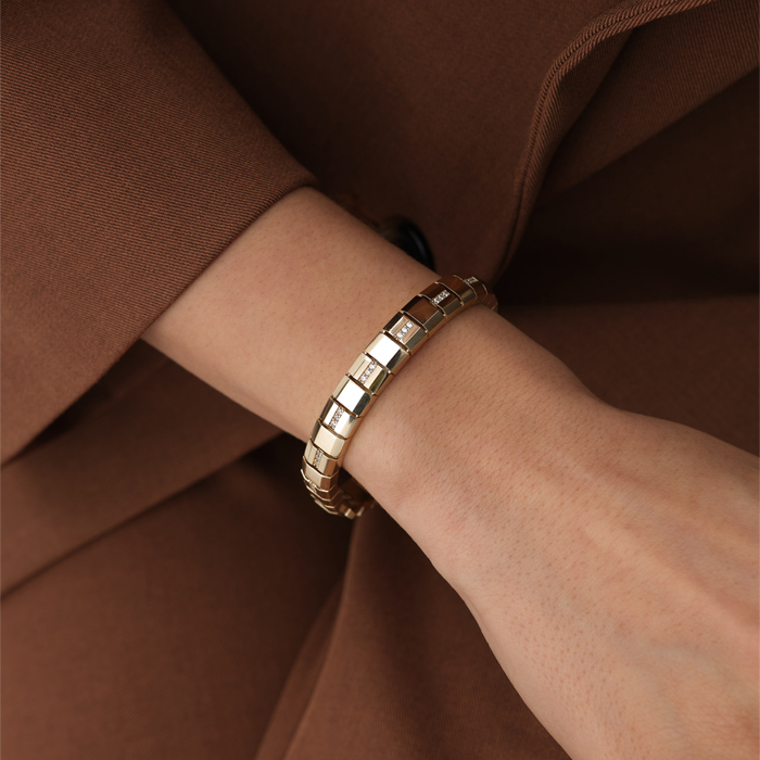 Dikdörtgen Blok Taşlı Altın Bileklik - Mg Gold (1)