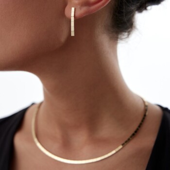 Dikdörtgen Chocolate Series Küpe - 2