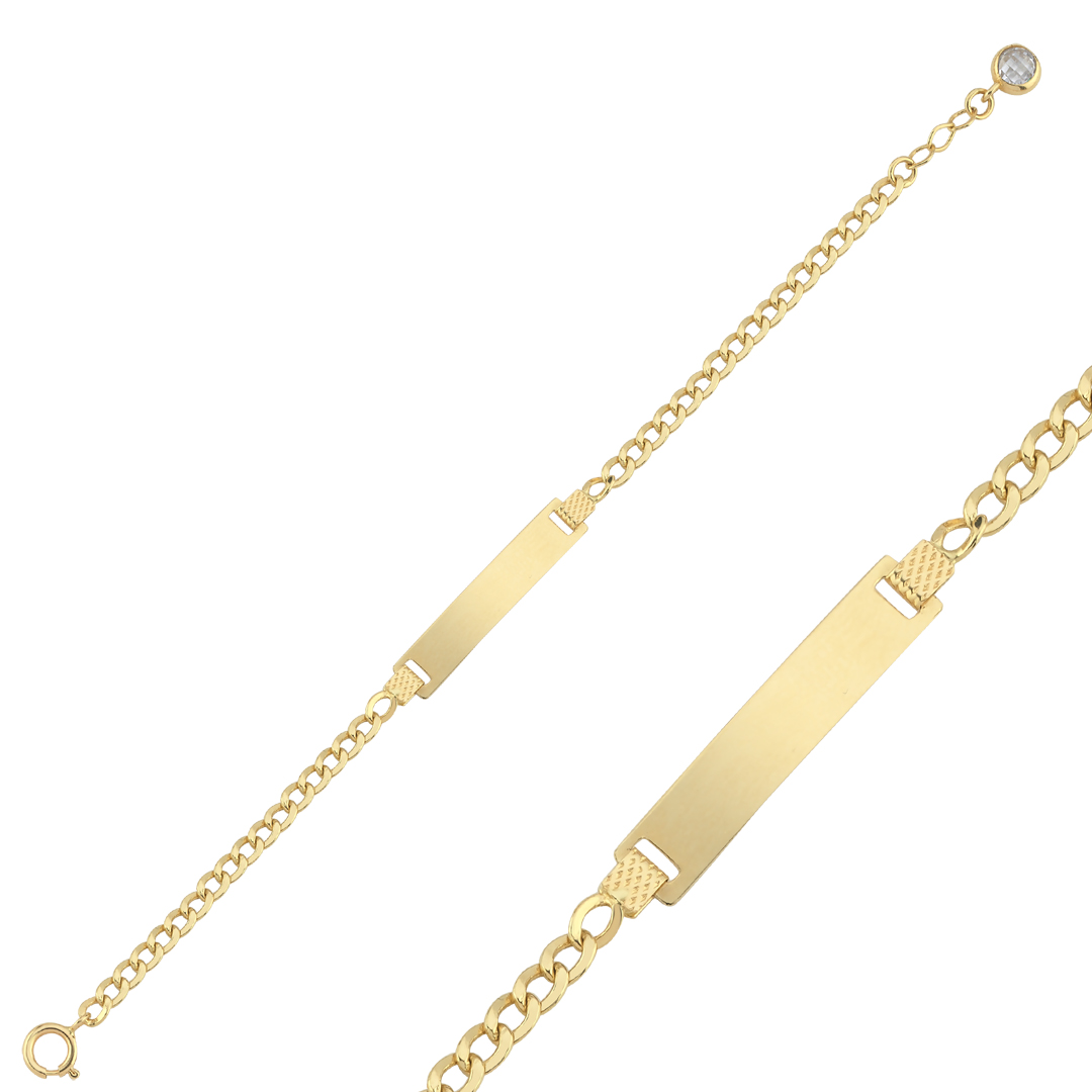 Dikdörtgen İsim Plaka Bebek Künyesi - 1