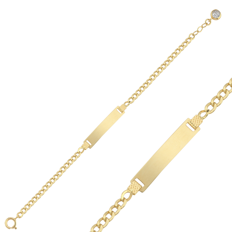 Dikdörtgen İsim Plaka Bebek Künyesi - Melike