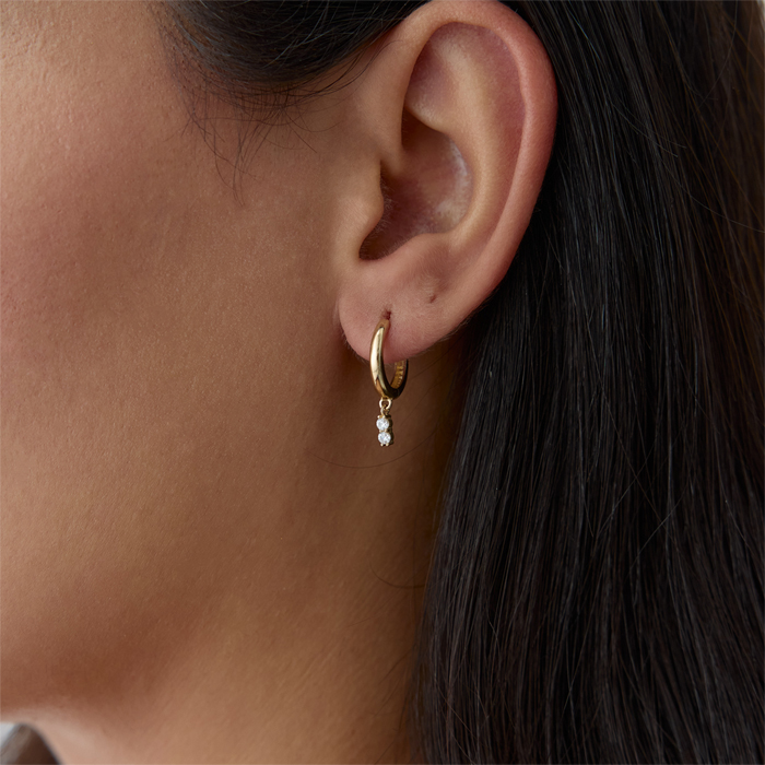 Dio Mini Taşlı Küpe - Rayna