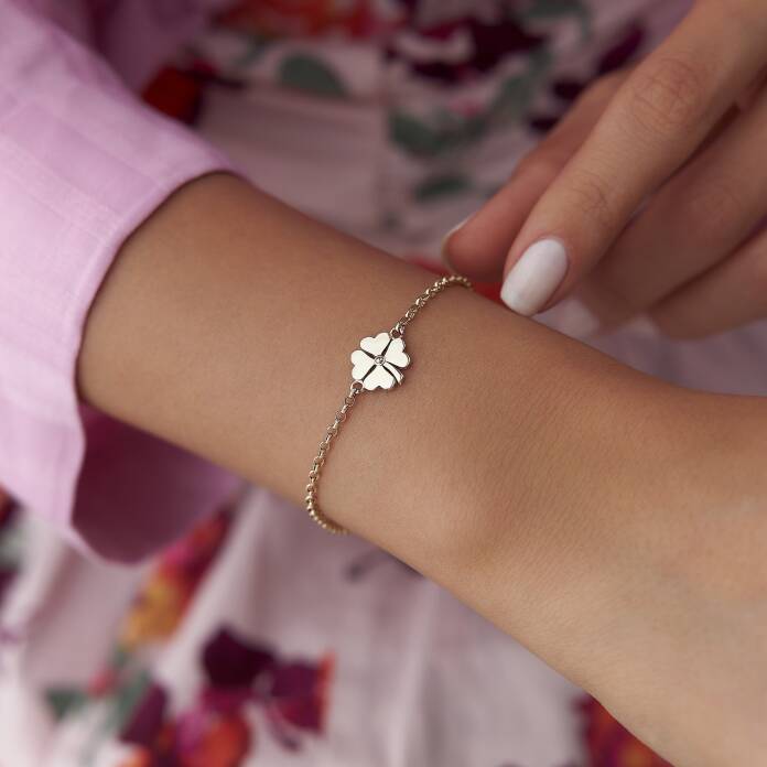 Doç Zincir Yonca Plaka Bileklik - 1