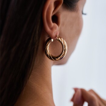 Dome Rulo Bombe Halka Küpe - Tuana