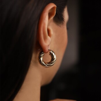 Dome Sarmal Bombe Halka Küpe - Tuana