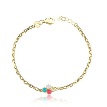 Dondurma Ataç Zincir Çocuk Bilekliği - Melike