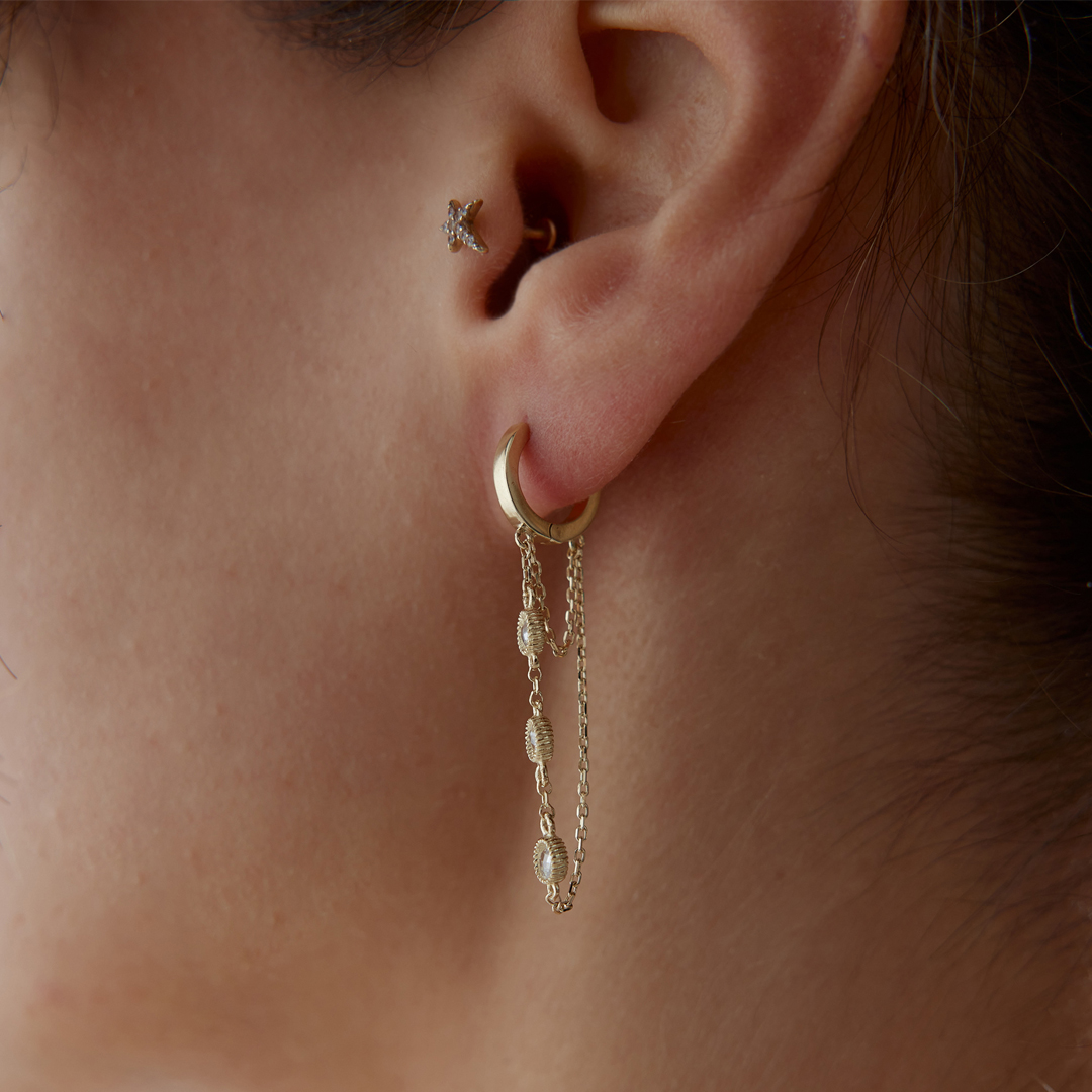 Dönence Zincir Küpe - 2