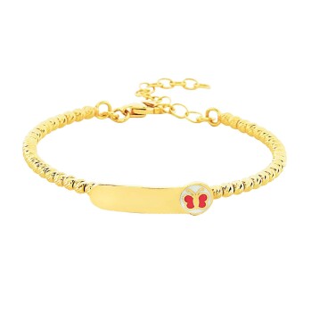 Dorikalı Kırmızı Kelebek Plaka Çocuk Kelepçesi - Melike