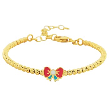 Dorikalı Kırmızı Kurdeleli Çocuk Kelepçesi - Melike