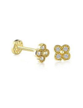Dört Kenarlı Taşlı Tragus Piercing - 2
