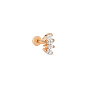 Dört Markiz Taşlı Tragus Piercing - 1