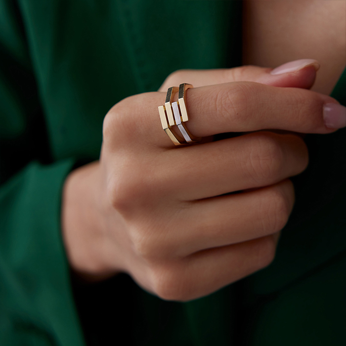 Dört Sıra Köşeli Yüzük - 3