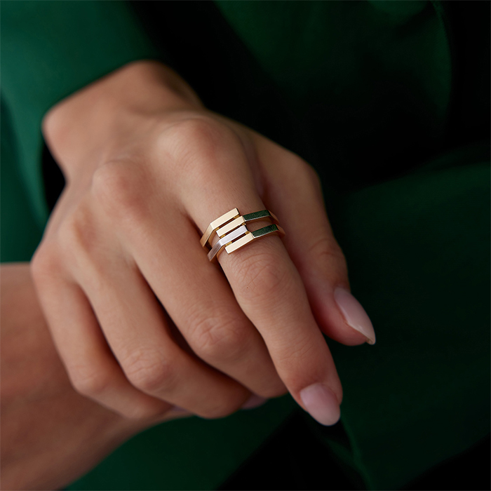 Dört Sıra Köşeli Yüzük - 4