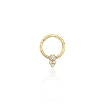 Dört Taşlı Sarkıt Helix Piercing - Dianora