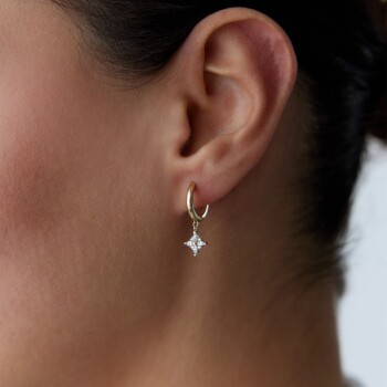 Dört Yapraklı Çiçek Küpe - Rayna