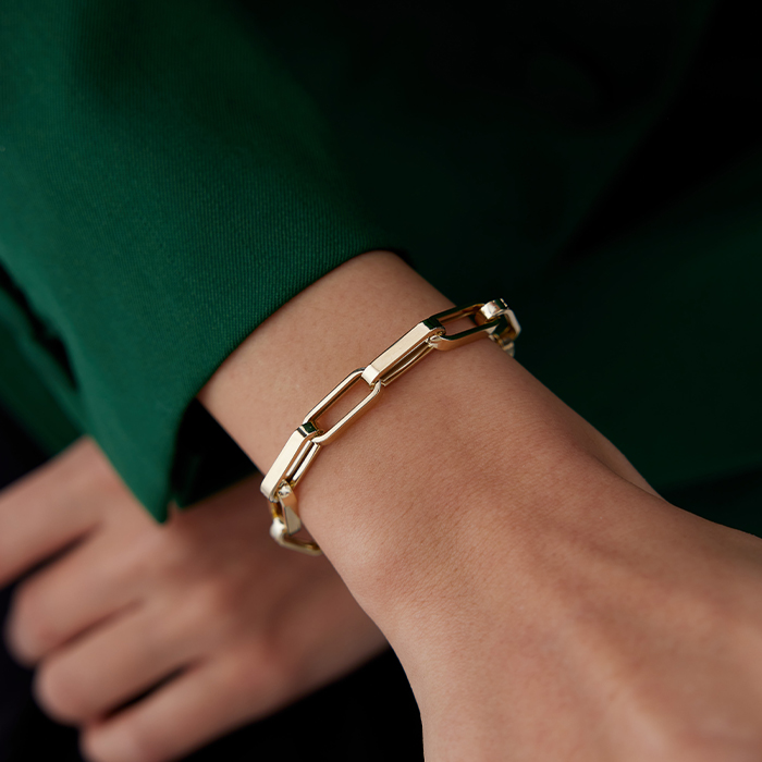 Dörtgen Ataç Bileklik - Mg Gold (1)