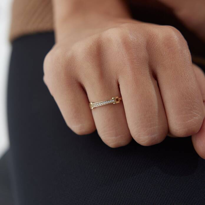 Dörtgen Bridge Yüzük - 2