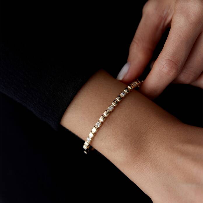 Dörtgen Taşlı Kelepçe - 1