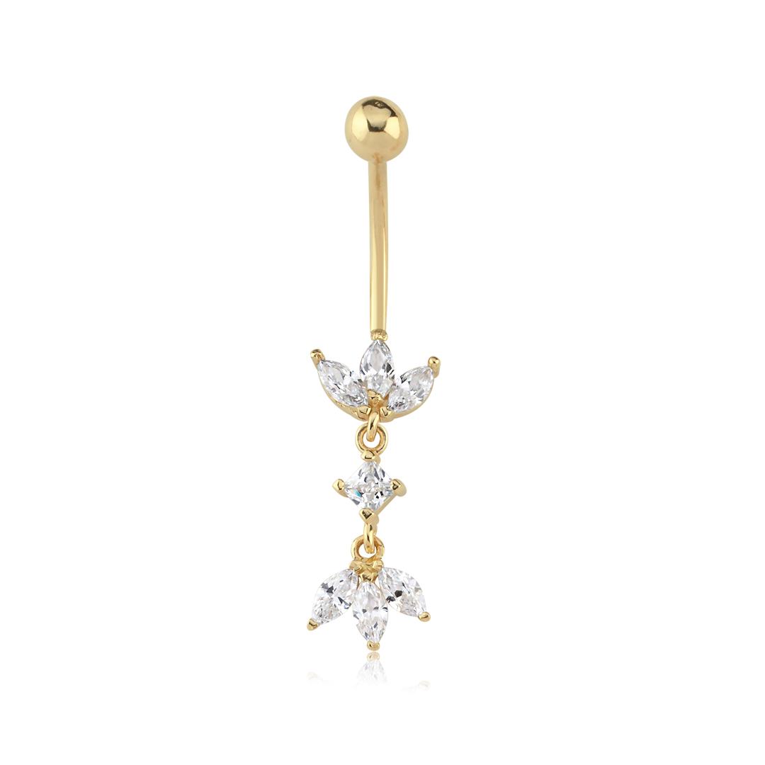 Double Lotus Göbek Piercing - 1