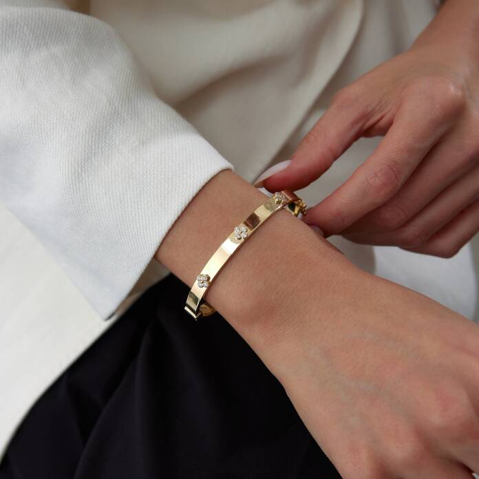 Düz Çiçekli Kelepçe - 1