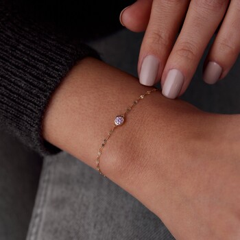 Ekim Doğum Taşı Boomerang Zincir Bileklik - RİTİM