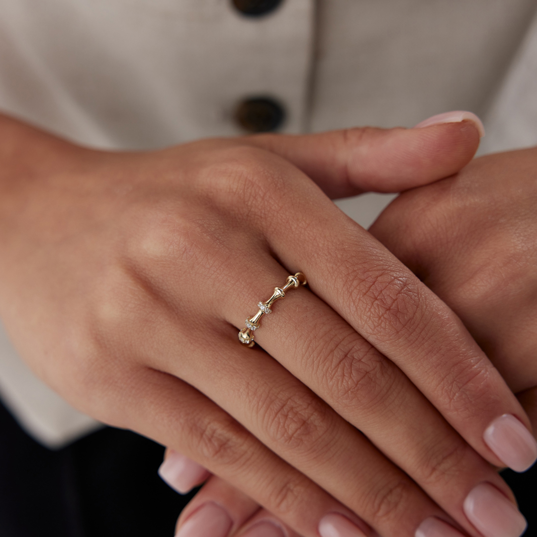 Eklem Taşlı Kemik Yüzük - 2