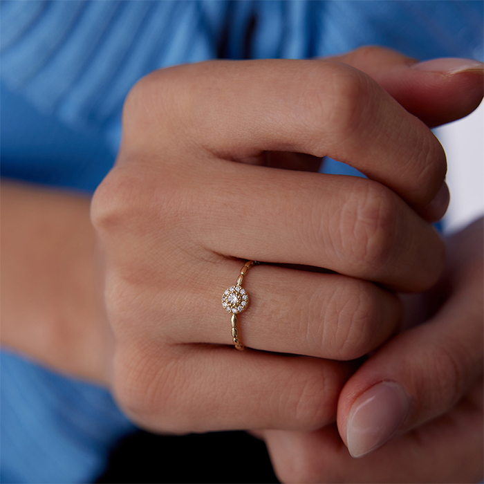 Elips Sıra Taşlı Yüzük - Alen (1)