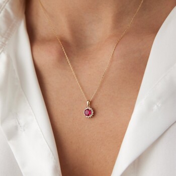 Ella Renkli Taşlı Kolye - Rayna