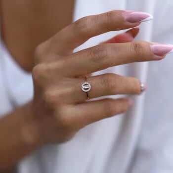 Elmas Düş Baget Yüzük - Nüans