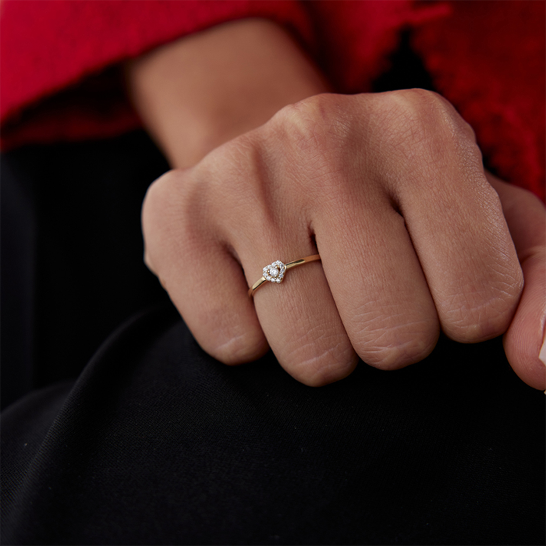 Elmas Figürlü Taşlı Yüzük - 2