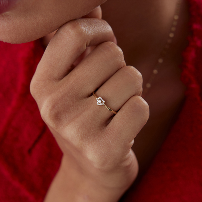 Elmas Figürlü Taşlı Yüzük - Nüans