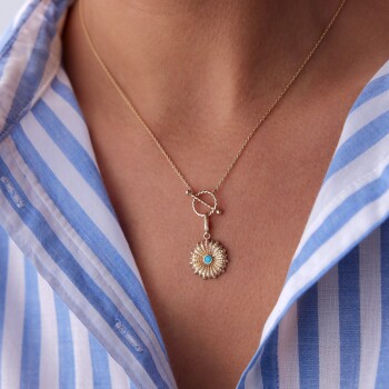 Firuze Leva Kabuk Kolye - RİTİM