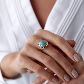 Firuze Taşlı Greek Yüzük - Osman (1)