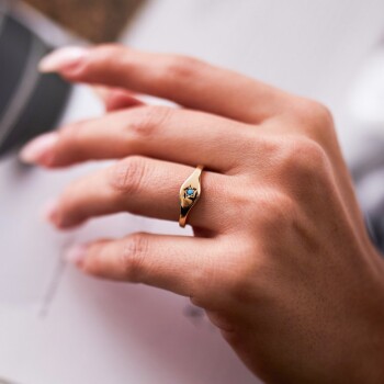 Firuze Taşlı Yıldız Yüzük - Ali Altınbas