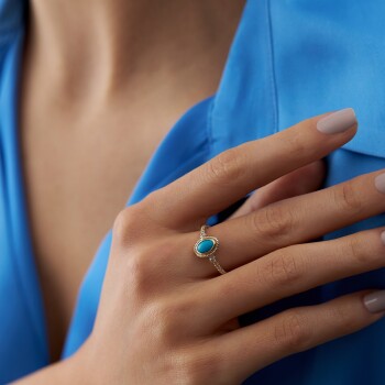Firuze Taşlı Yüzük - Cemart