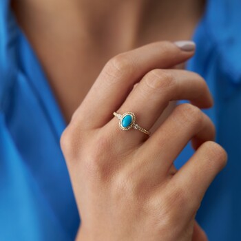 Firuze Taşlı Yüzük - Cemart (1)