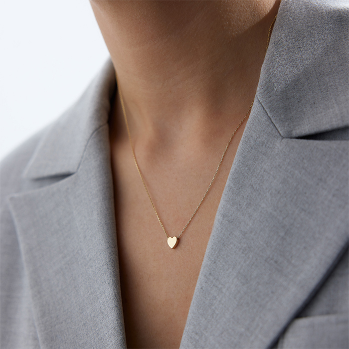 Flat Kalp Kolye - Rayna (1)