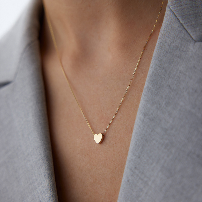 Flat Kalp Kolye - Rayna