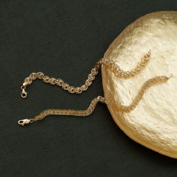 Flow Örgü Altın Bileklik - 4