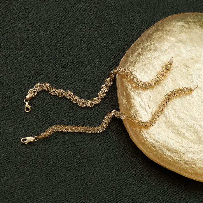 Flow Örgü Altın Bileklik - 4